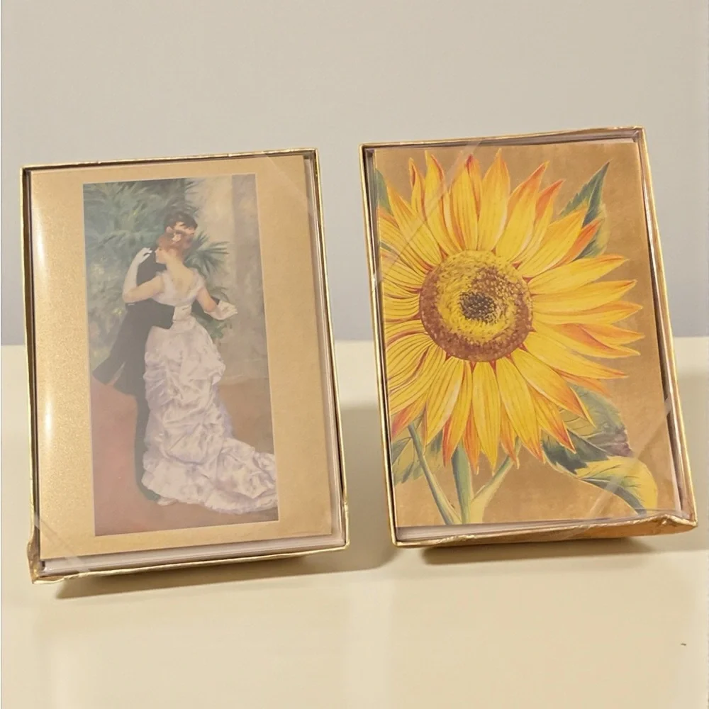 Caspari Sunflower & Renoir Boxed Note Cards Sets